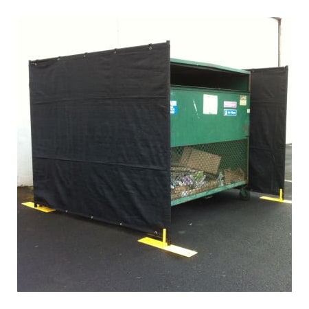 Jewett Cameron Companies Dumpster Enclosure '3 Sided - 7-1/2' x 7-1/2' RF3-7.5DB